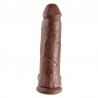 King Cock 12in Dildo With Balls - Chocolate