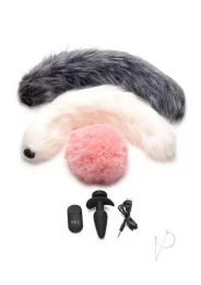 Tailz Vibrating Anal Plug And 3 Interchargeable Tails Set
