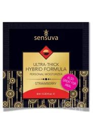 Sensuva Ultra Thick Strawberry Hybrid Lubricant foil Pack
